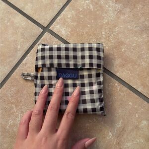 BAGGU Black and White Checkered Tote